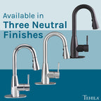 Tehila Black Finish Low Profile Pull-Down Faucet