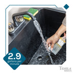 Tehila Basics Freestanding Black Utility Sink with Black Finish Dual Handle Utility Faucet