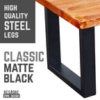 Pipe Decor Skyline Sunset Cedar Solid Wood Coffee Table with 12 in. Landscape Legs