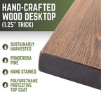 Pipe Decor RESTORE Trail Brown Solid Wood Office Desk