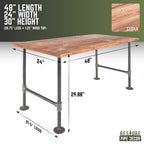 Pipe Decor RESTORE Sunset Cedar Solid Wood Office Desk