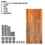 Pipe Decor RESTORE Sunset Cedar Solid Wood Office Desk