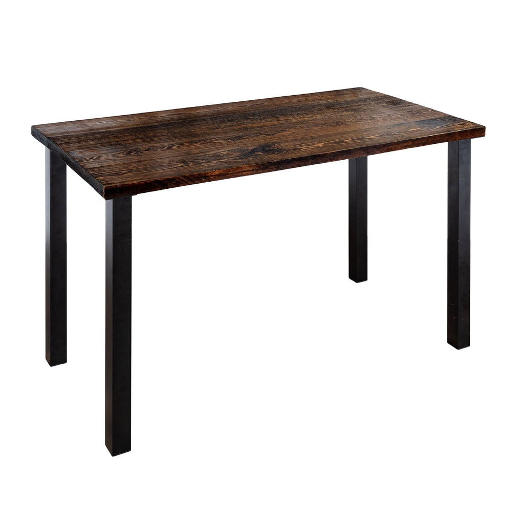 Pipe Decor Skyline Boulder Black Solid Wood Desk with 28 in. High-Rise Legs