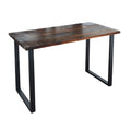 Pipe Decor Skyline Boulder Black Solid Wood Desk with 28 in. Landscape Legs