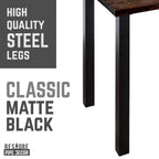 Pipe Decor Skyline Trail Brown Solid Wood Desk with 28 in. High-Rise Legs