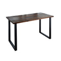 Pipe Decor Skyline Trail Brown Solid Wood Desk with 28 in. Landscape Legs