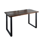 Pipe Decor Skyline Trail Brown Solid Wood Desk with 28 in. Landscape Legs