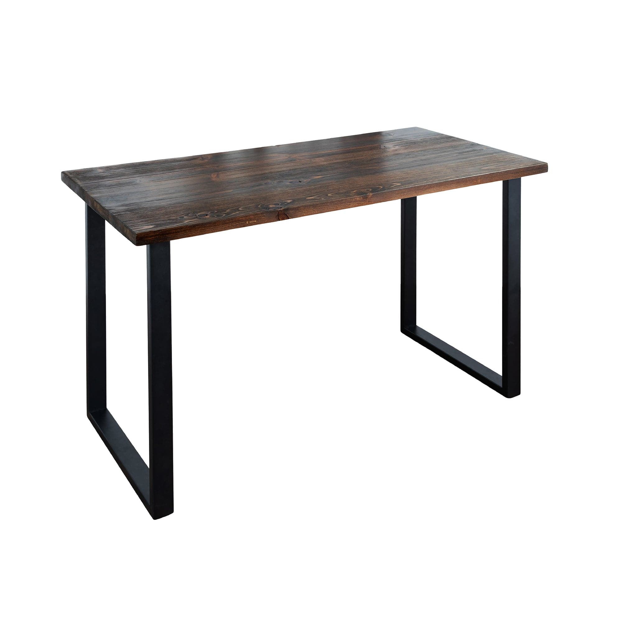 Pipe Decor Skyline Trail Brown Solid Wood Desk with 28 in. Landscape Legs