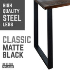 Pipe Decor Skyline Trail Brown Solid Wood Desk with 28 in. Landscape Legs