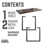Pipe Decor Skyline Trail Brown Solid Wood Desk with 28 in. Landscape Legs