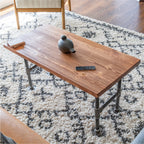 Pipe Decor RESTORE Sunset Cedar Solid Wood Coffee Table