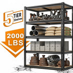 Drop2me Heavy Duty Metal Garage Shelving Rack 2000lbs 4/5/6-Tier Steel Shelf 60"/72"/84"
