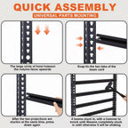 Drop2me Heavy Duty Metal Garage Shelving Rack 2000lbs 4/5/6-Tier Steel Shelf 60"/72"/84"