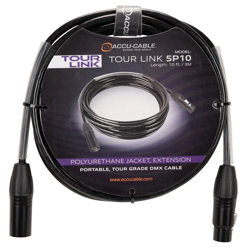 Elation Lighting TOUR LINK 5P10; 10Ft.,Tour Grade,DMX CBL
