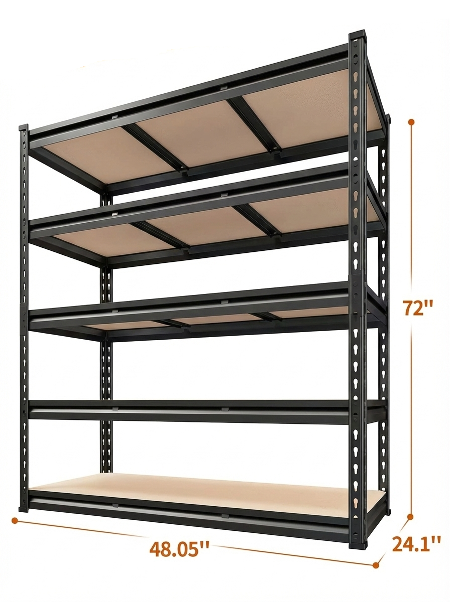 Drop2me Heavy Duty Metal Garage Shelving Rack 2000lbs 4/5/6-Tier Steel Shelf 60"/72"/84"