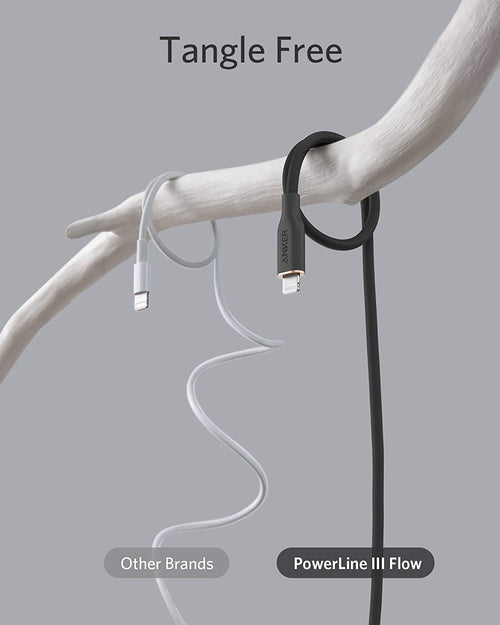 Anker 641 USB-C to Lightning Cable (Flow, 3 ft Silicone)