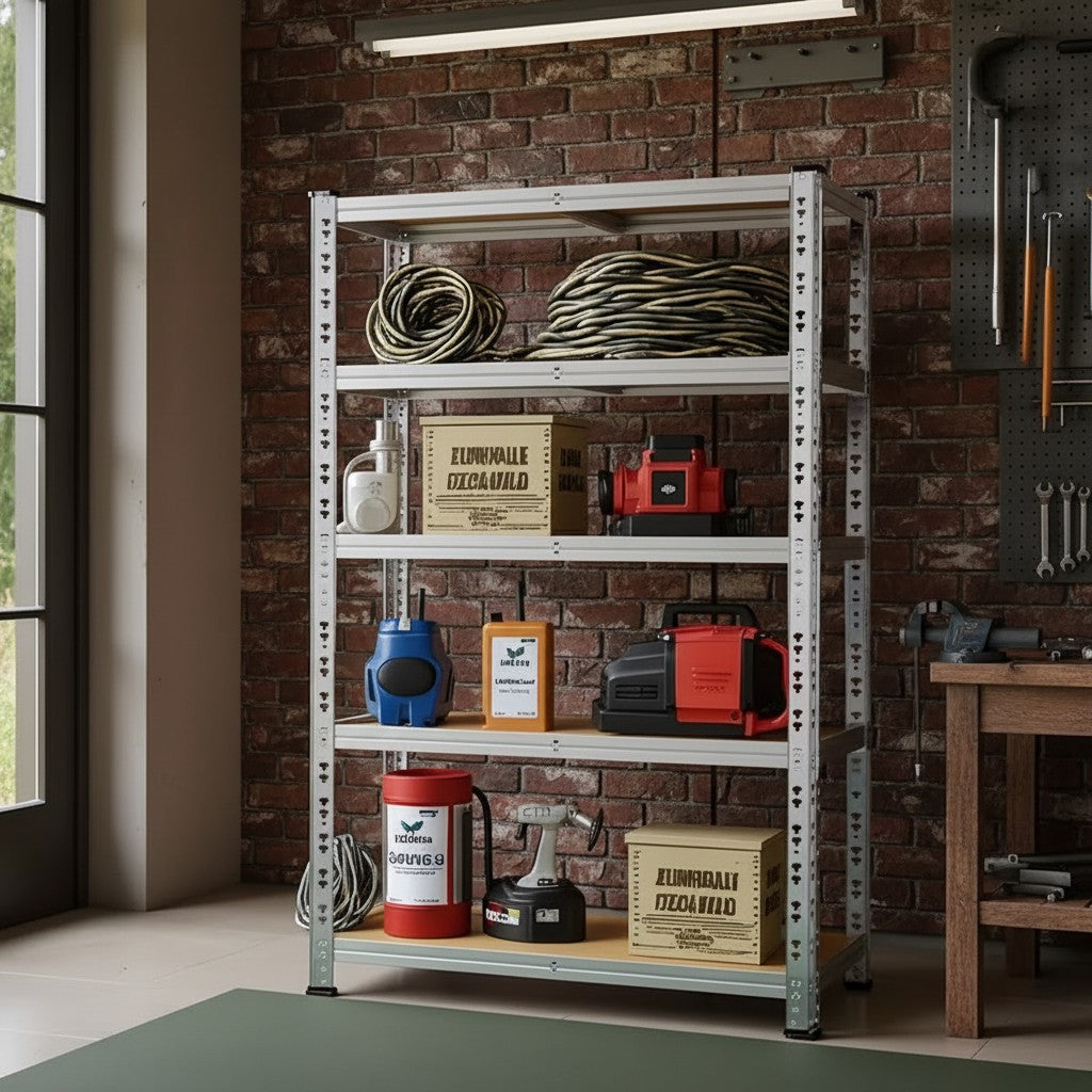 Drop2me Heavy Duty Metal Garage Shelving Rack 2000lbs 4/5/6-Tier Steel Shelf 60"/72"/84"