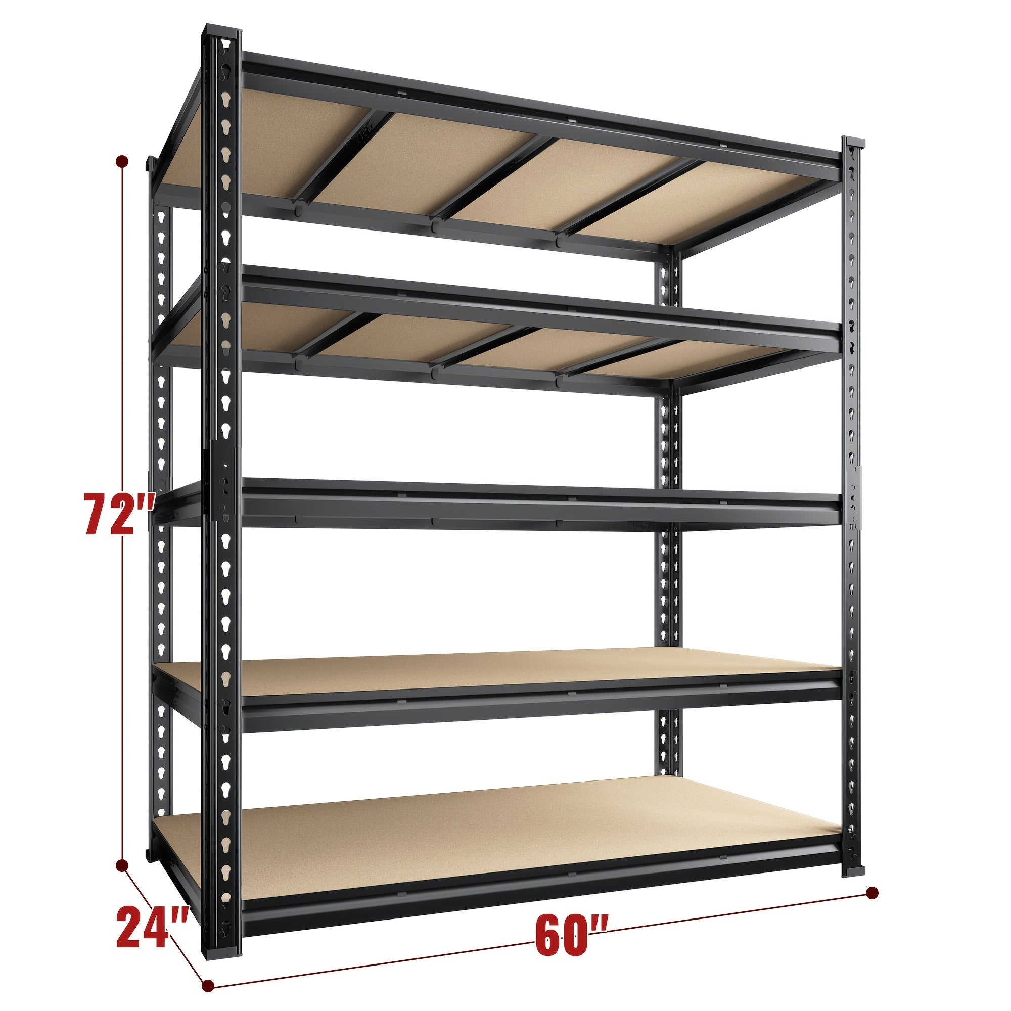 Drop2me Heavy Duty Metal Garage Shelving Rack 2000lbs 4/5/6-Tier Steel Shelf 60"/72"/84"