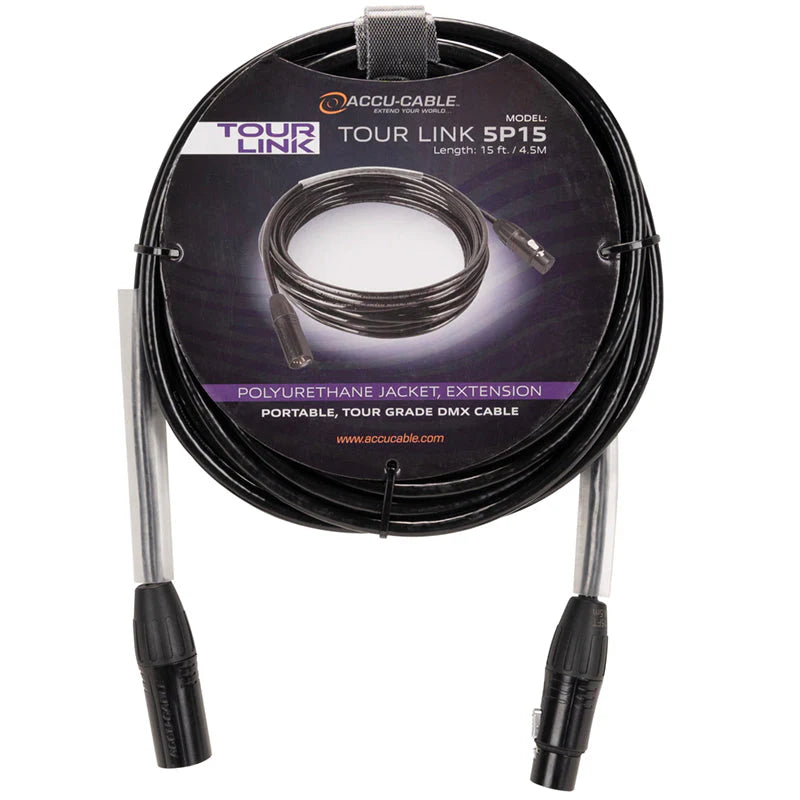Elation Lighting TOUR LINK 5P15; 15Ft.,Tour Grade,DMX CBL