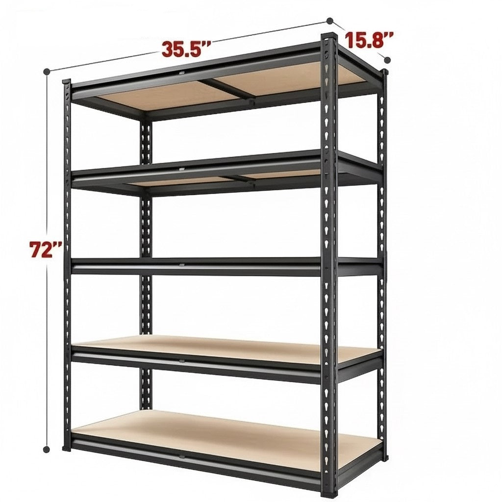 Drop2me Heavy Duty Metal Garage Shelving Rack 2000lbs 4/5/6-Tier Steel Shelf 60"/72"/84"