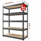 Drop2me Heavy Duty Metal Garage Shelving Rack 2000lbs 4/5/6-Tier Steel Shelf 60"/72"/84"