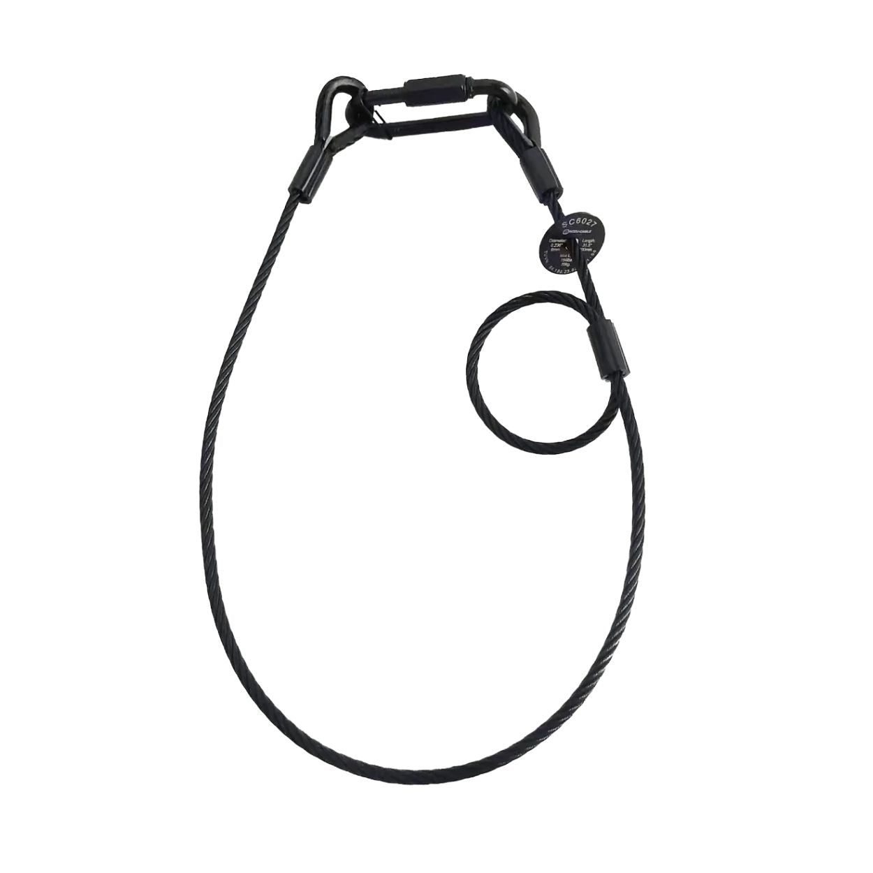 Elation Lighting SC5B; 31.5" (800MM) Black Safety Cable 45kg