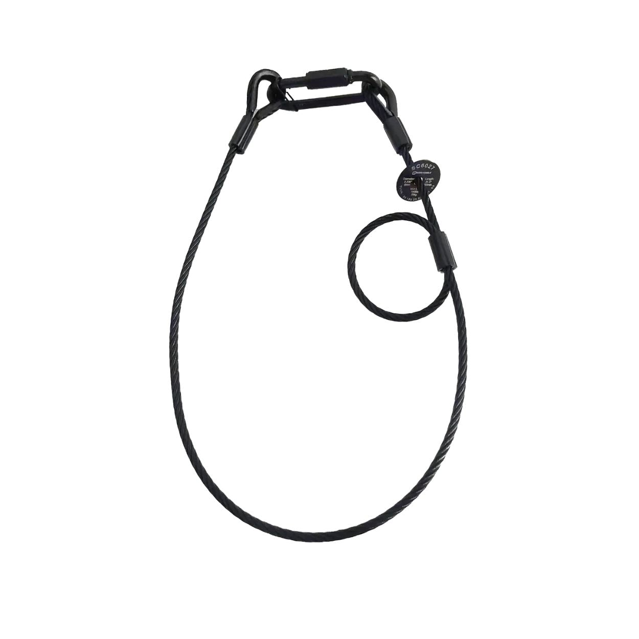 Elation Lighting SC6B; 31.5" (800MM) Black Safety Cable 70kg