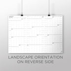 NeuYear Sunday Monochrome Large Wall Calendar (27x39)