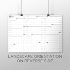 NeuYear Sunday Monochrome Large Wall Calendar (27x39)