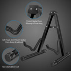 Guitar Stand A Frame Foldable Guitar Holder Portable Mount For Acoustic Electric Classical Guitars Violin Ukulele Bass Banjo