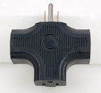 Elation EC3FER Black Edison 3-Outlet Tri-Tap Power Splitter