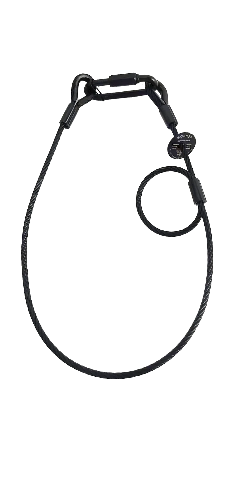 Elation Lighting SC6B;31.5" (800MM) BLACK SAFETY CBL 70kg